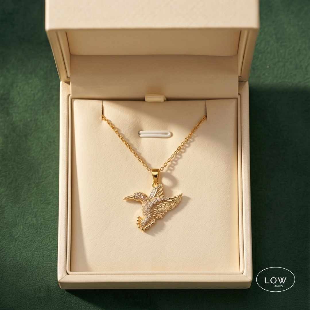 Aurelia Hummingbird Necklace Gold - Image 2