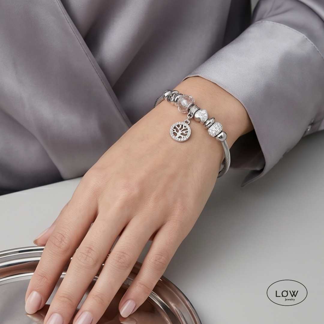 Tree of Life Charms Bracelet LØW – charms armbånd med zircon - Image 5