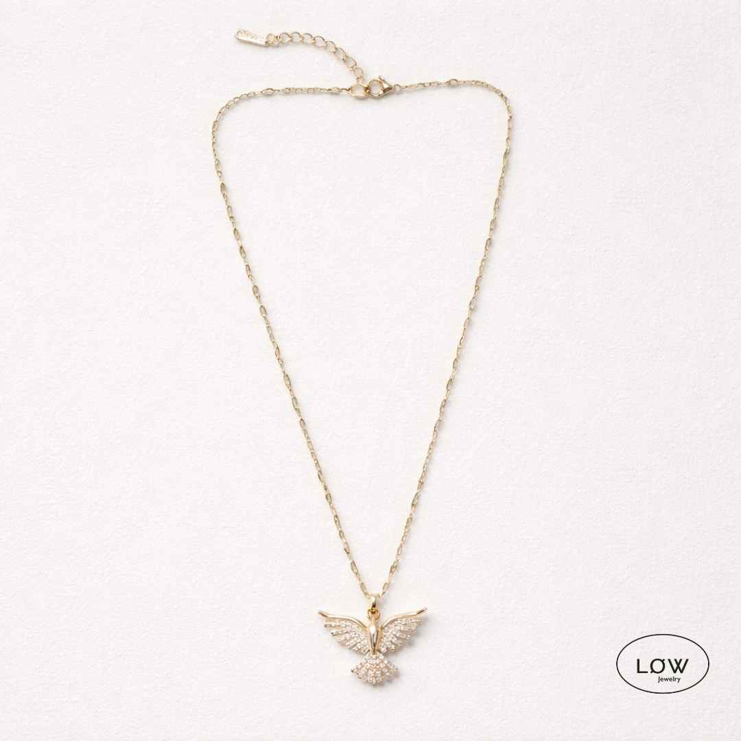 Golden Dove Zircon Necklace - Image 5
