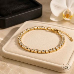 Golden Radiance Tennis Bracelet
