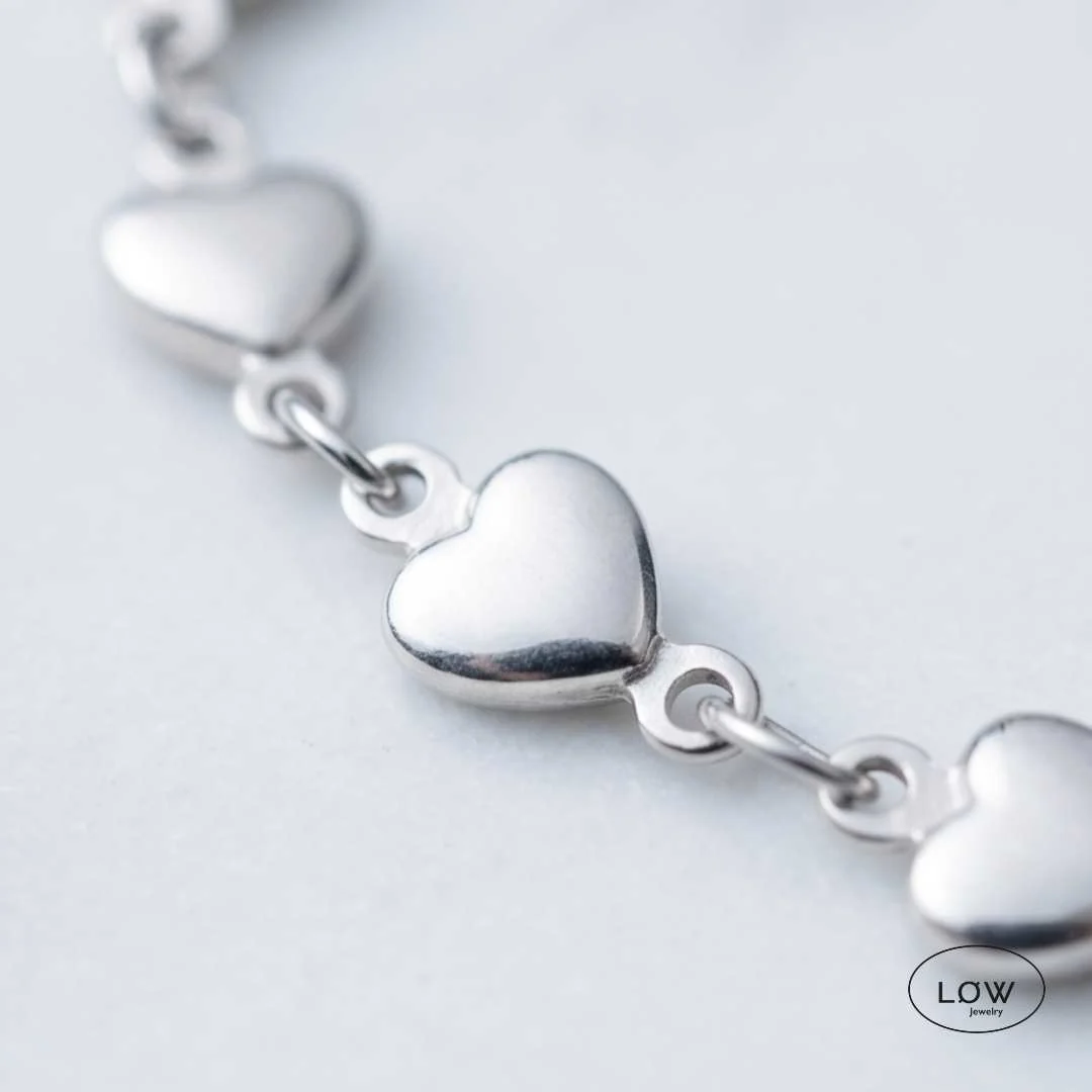 Heart Chain Bracelet – Stainless Steel - Image 5