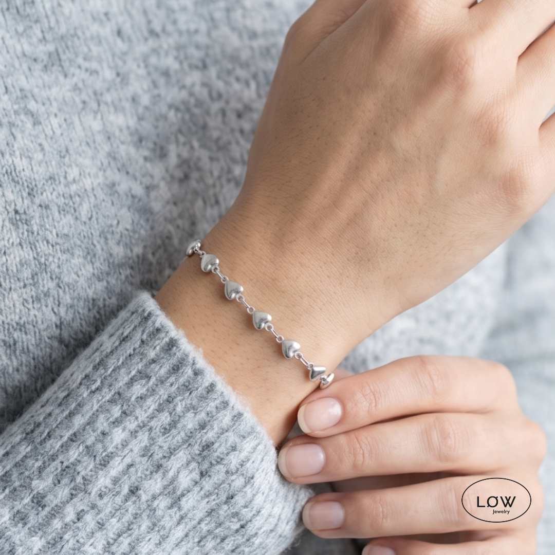 Heart Chain Bracelet – Stainless Steel
