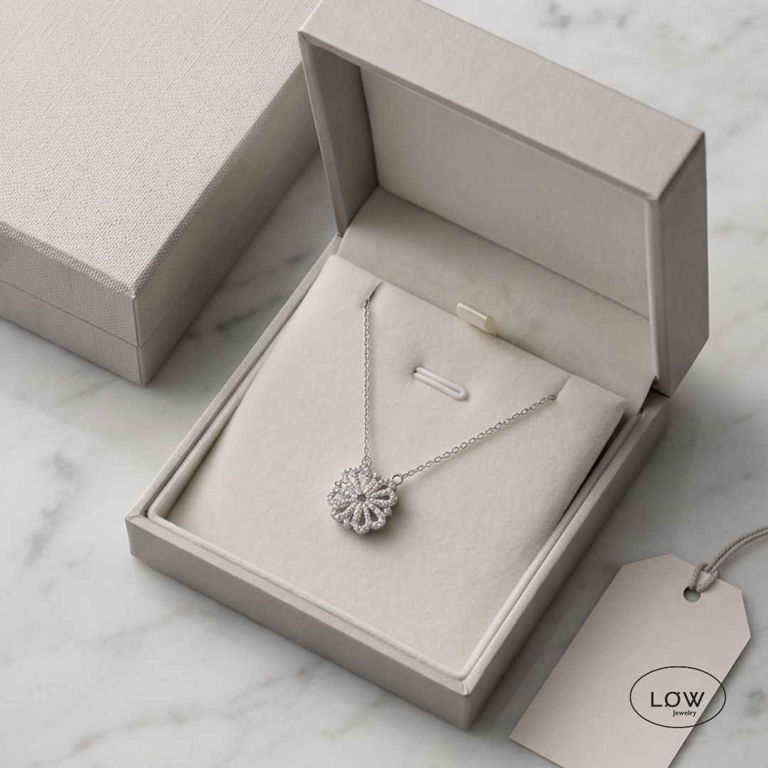 Silver Convertible Clover Heart Necklace - Image 5
