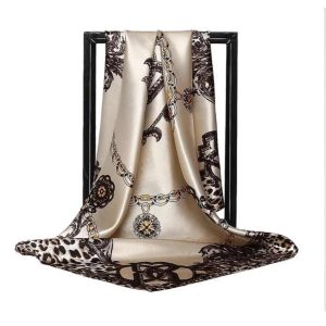 Leo Satin Scarf 90 × 90 cm