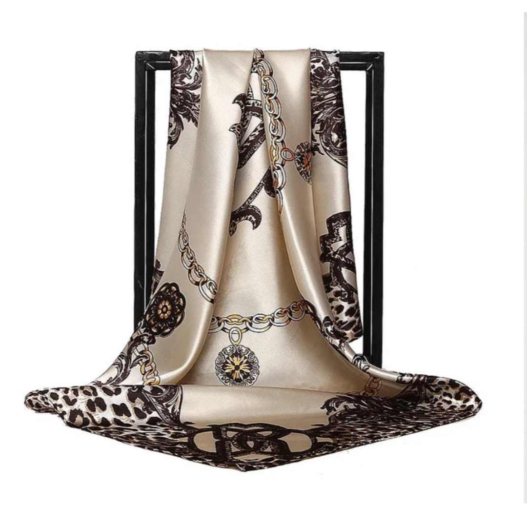 Leo Satin Scarf 90 × 90 cm - Image 2