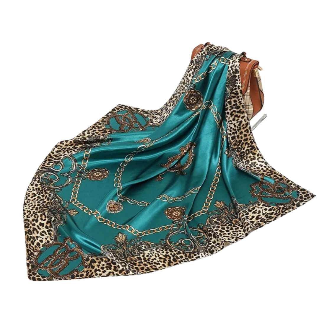 Leo Satin Scarf 90 × 90 cm - Image 3