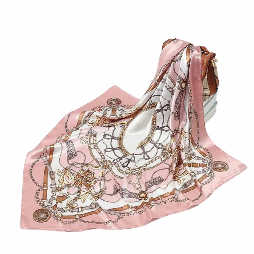 Leo Satin Scarf 90 × 90 cm - Image 5