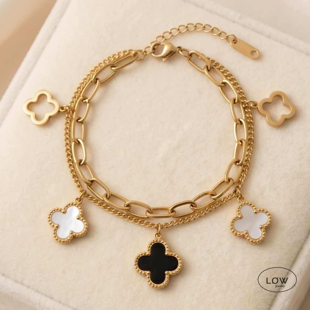 Classic Clover Double Bracelet - Image 3