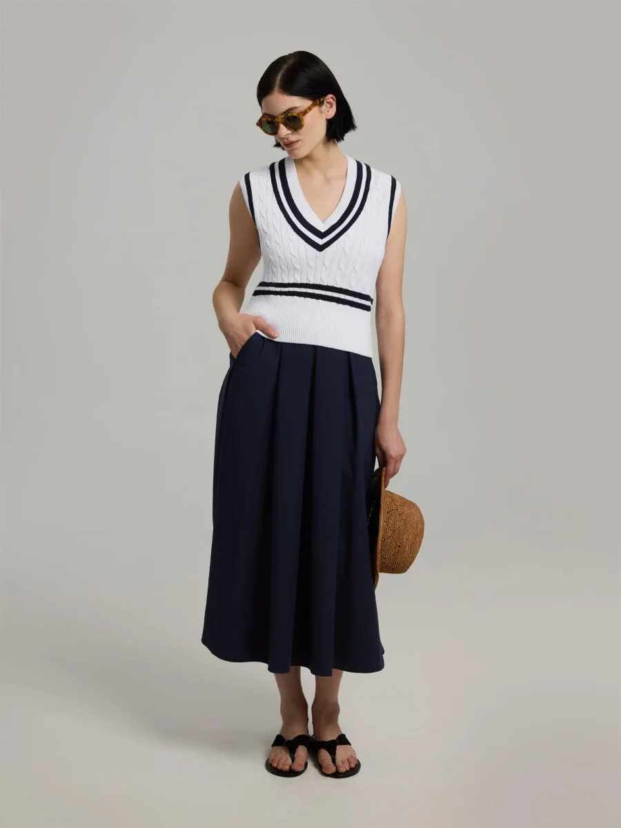 Andiata Cey Strikket Vest Brilliant Hvit - Image 5
